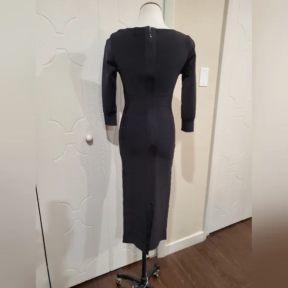 Herve Leger Icon Sweetheart Midi Dress XS $890 - Picture 8 of 9